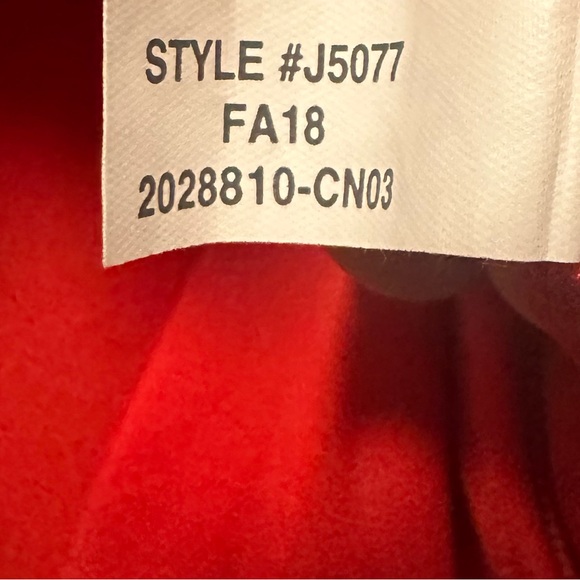 J.Crew Red Wide Leg Jumpsuit Front Wrap Tie Waist Size 6 Elegant - Picture 3 of 5